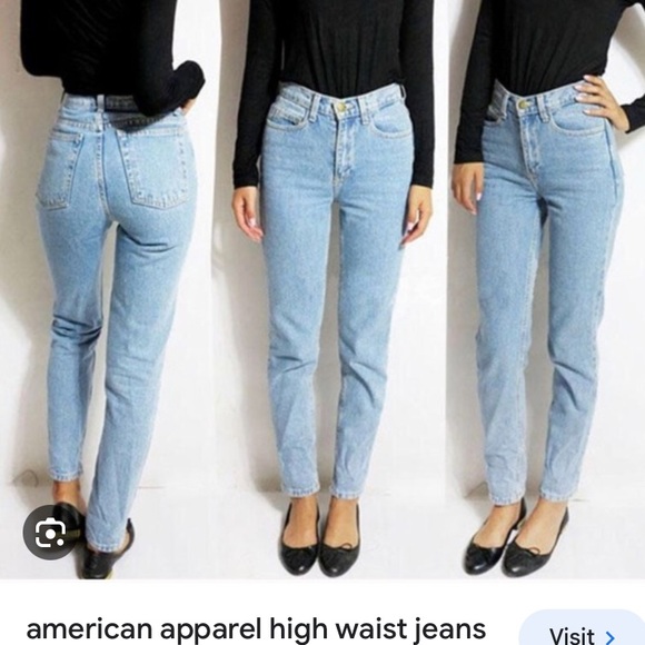 “American Apparel” the high waist jean; size 24; NWT - Picture 1 of 7